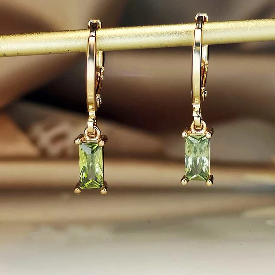 Boucles d'Oreilles en Or Avec Zircon Cubique