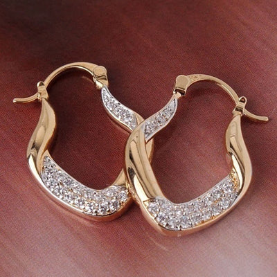 Boucles d'Oreilles Elégantes Ornées de Zircons