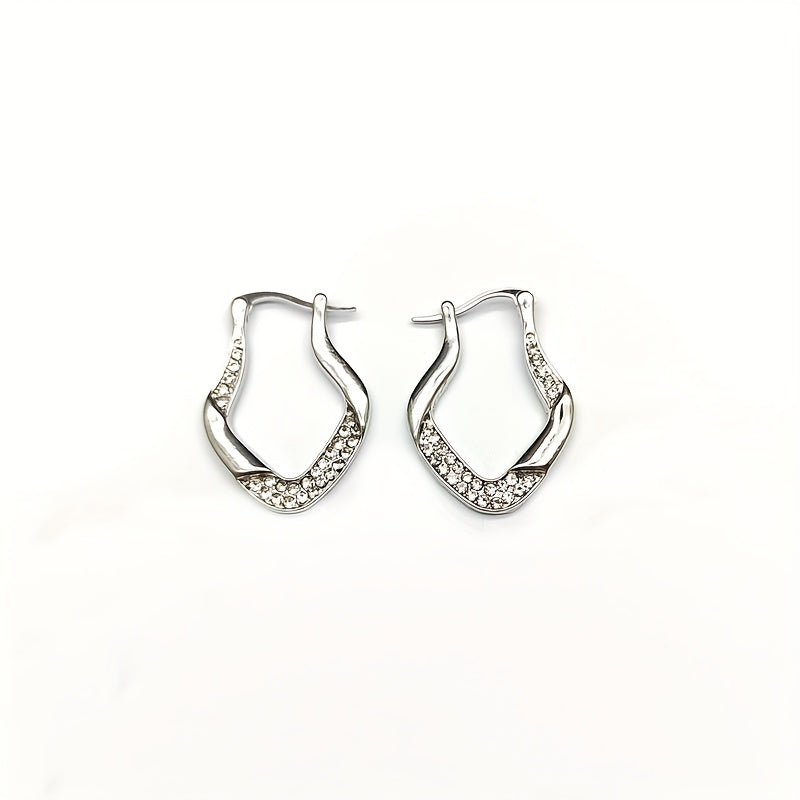 Boucles d'Oreilles Elégantes Ornées de Zircons