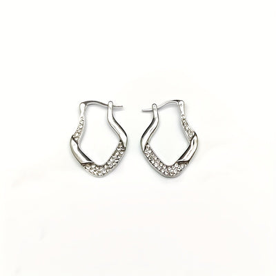 Boucles d'Oreilles Elégantes Ornées de Zircons